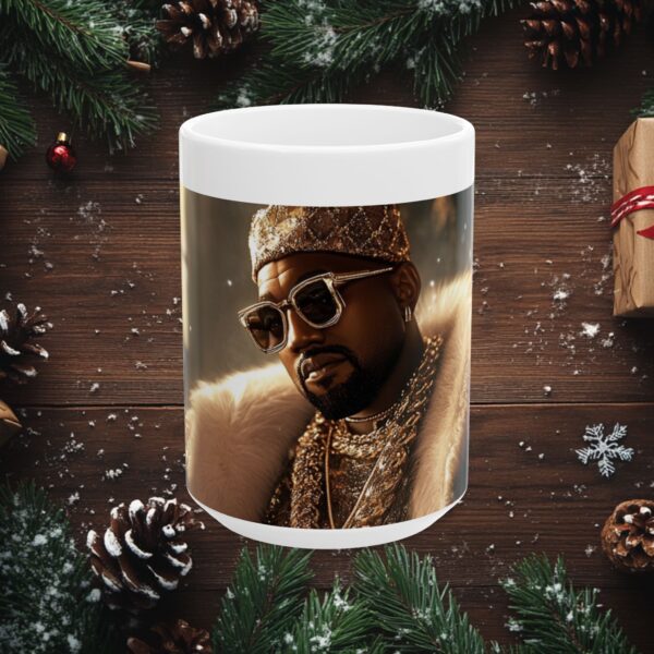 Kanye - African American Celebrity Christmas Ceramic Mug, Fun and Festive, Office Party Gift, Fun for All Ages, Personalized Holiday - Image 5