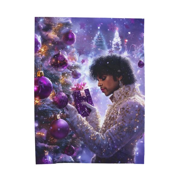 Prince Christmas Velveteen Plush Blanket, African American Holiday Throw, Soft Cozy Xmas Decor, Soft Touch Gift, Original Design - Image 9