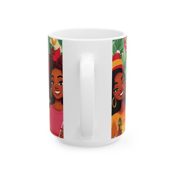 Ceramic Mug, African American Girlfriends Christmas Gift, Holiday Coffee Cup, Black Women Xmas Present, Festive Cocoa Mug, BFF Tea Cup - Image 6