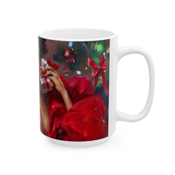 African American Christmas Ceramic Mug, (11oz, 15oz) Bold Design, Colorful and Festive, Santa Baby Design, Fun Gift Idea, Sexy Design - Image 8