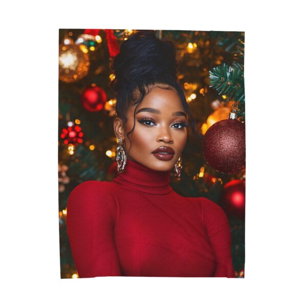 KeKe Palmer Christmas Velveteen Plush Blanket, African American Holiday Throw, Soft Cozy Xmas Decor, Soft Touch Gift, Original Design - Image 9