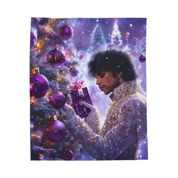 Prince Christmas Velveteen Plush Blanket, African American Holiday Throw, Soft Cozy Xmas Decor, Soft Touch Gift, Original Design - Image 5