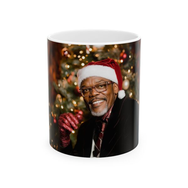 Samuel L. Jackson Santa Claus Ceramic Mug, (11oz, 15oz) Vibrant Colors, Fun and Festive