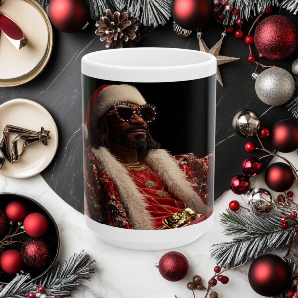 Snoop Dogg Christmas Ceramic Mug, (11oz, 15oz) Fun Novelty Design great gift idea for artist lover, Merry Christmas with a fun design - Image 5