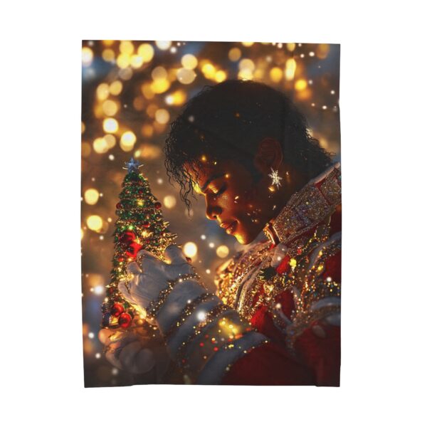 Michael Jackson African American Christmas Velveteen Plush Blanket, Black Holiday Throw, Soft Cozy, Soft Touch Gift, Original Design - Image 9