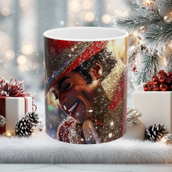 Michael Jackson Ceramic Mug, (11oz, 15oz) African American Celebrity Christmas Fun and Festive Gift, Original Design, All Ages, King of Pop