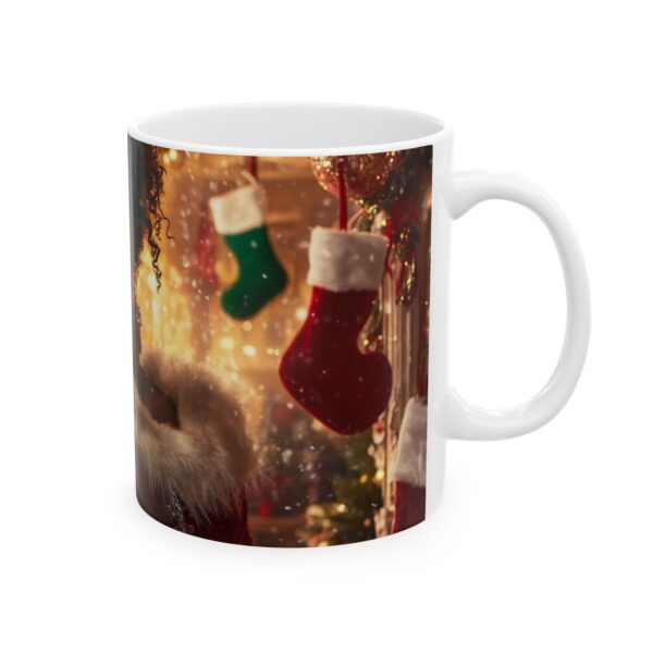 African American Christmas Ceramic Mug, (11oz, 15oz) Bold Design, Colorful and Festive, Santa Baby Design, Fun Gift Idea, Sexy Design - Image 4