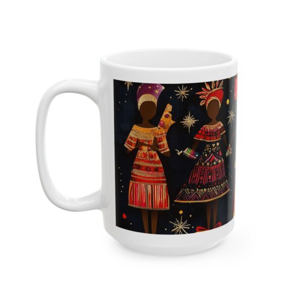 Ceramic Mug, (11oz, 15oz) African American Christmas Mug, Fun and Festive Gift Idea, African Women Design, For All Ages, Holiday, Coffee Mug - Image 7