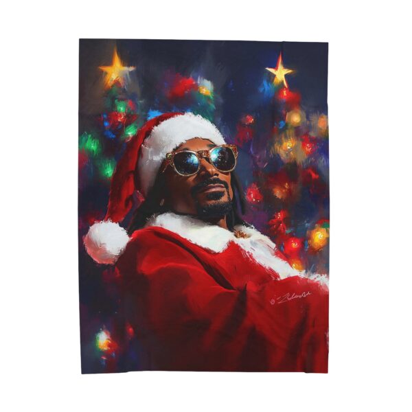 Snoop Dogg Christmas Velveteen Plush Blanket, African American Holiday Throw, Soft Cozy Xmas Decor, Soft Touch Gift, Original Design - Image 9