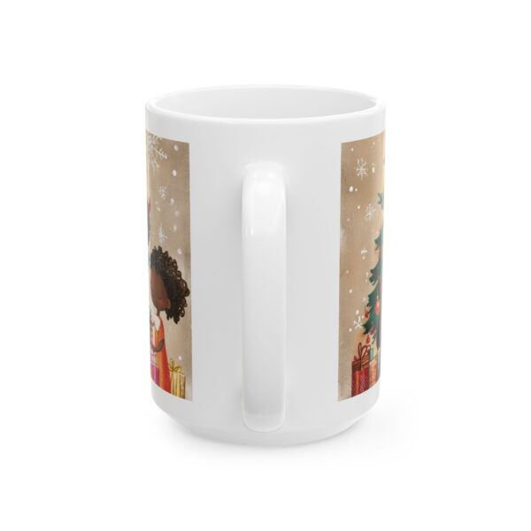 Ceramic Mug, (11oz, 15oz) African American Christmas Ceramic Mug, Fun and Festive, Gift Idea, Original Design, Fun for All Ages, Colorful - Image 6