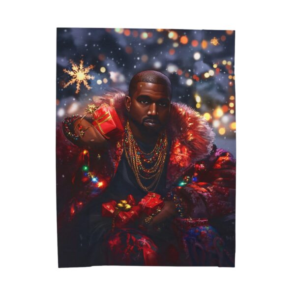 Kanye Christmas Velveteen Plush Blanket, African American Holiday Throw, Soft Cozy Xmas Decor, Soft Touch Gift, Original Design - Image 9