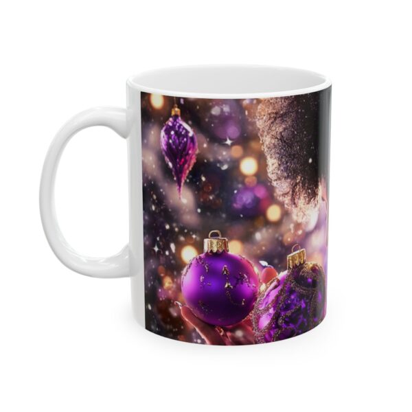 Prince Purple Rain Christmas Ceramic Mug 11 oz and 15 oz, Festive Fun Design, Bold Colors, Coffee Cup, Tea Mug, African American, Novelty - Image 3