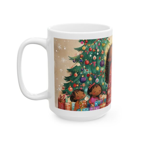 Ceramic Mug, (11oz, 15oz) African American Christmas Ceramic Mug, Fun and Festive, Gift Idea, Original Design, Fun for All Ages, Colorful - Image 7