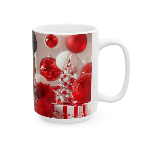 African American Christmas Ceramic Mug, (11oz, 15oz) Bold Design, Colorful and Festive, Santa Baby Design, Fun Gift Idea, Sexy Design - Image 8