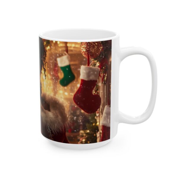 African American Christmas Ceramic Mug, (11oz, 15oz) Bold Design, Colorful and Festive, Santa Baby Design, Fun Gift Idea, Sexy Design - Image 8