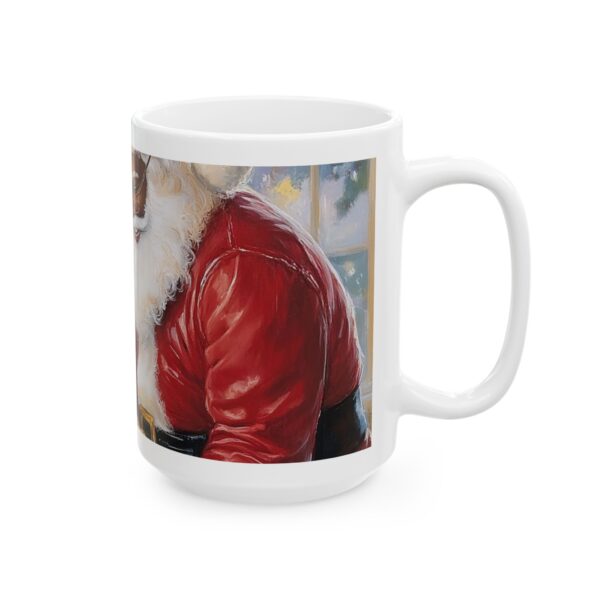 Ceramic Mug, (11oz, 15oz) African American Santa Claus Christmas Mug, Fun and Festive, Gift Idea, Original Design, Fun for All Ages Colorful - Image 8