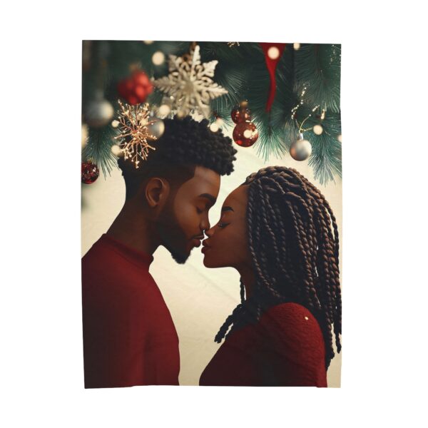 African American Christmas Velveteen Plush Blanket, African American Holiday Throw, Soft Cozy Xmas Decor, Soft Touch Gift, Original Design - Image 9