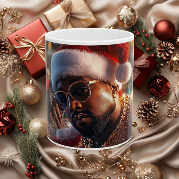 Ceramic Mug, (11oz, 15oz)  Kanye Meme Mug, African American Celebrity Christmas Fun and Festive Gift, Original Design, Fun, Hip Hop, Meme