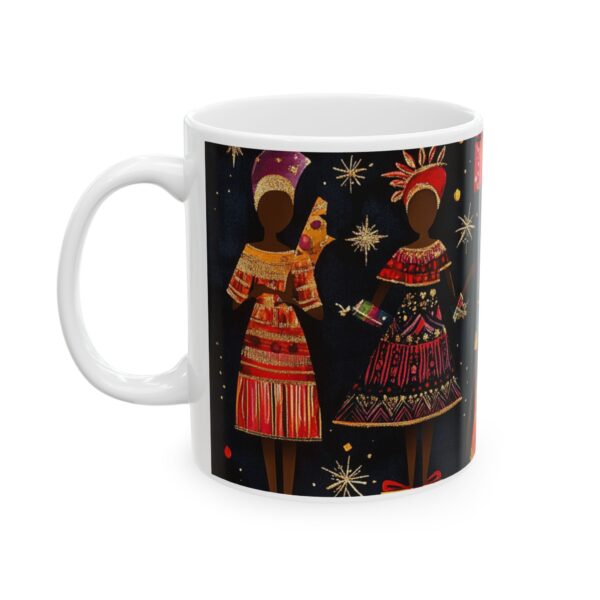 Ceramic Mug, (11oz, 15oz) African American Christmas Mug, Fun and Festive Gift Idea, African Women Design, For All Ages, Holiday, Coffee Mug - Image 3