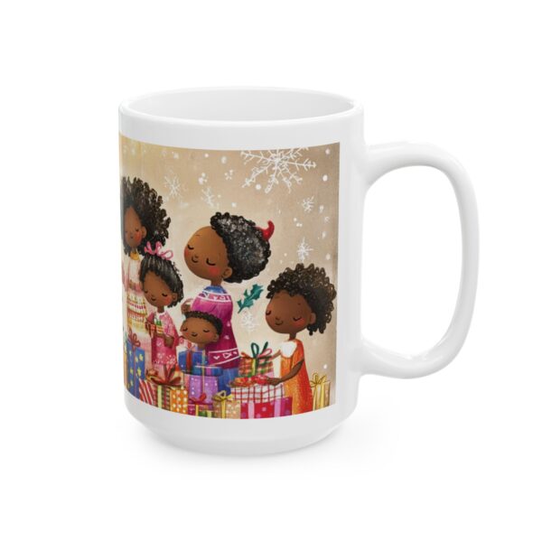 Ceramic Mug, (11oz, 15oz) African American Christmas Ceramic Mug, Fun and Festive, Gift Idea, Original Design, Fun for All Ages, Colorful - Image 8