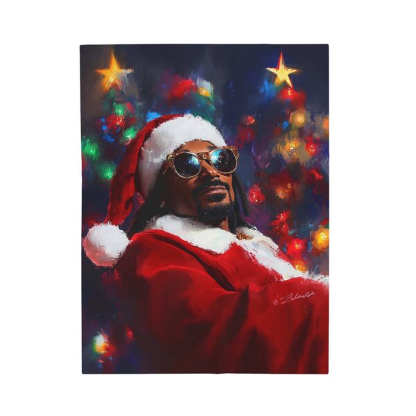 Snoop Dogg Christmas Velveteen Plush Blanket, African American Holiday Throw, Soft Cozy Xmas Decor, Soft Touch Gift, Original Design