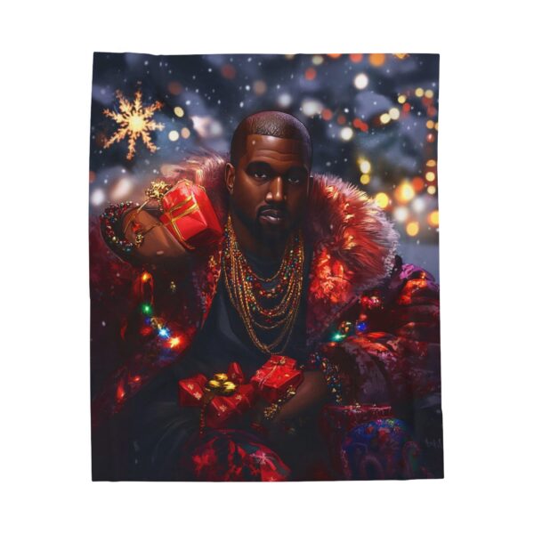 Kanye Christmas Velveteen Plush Blanket, African American Holiday Throw, Soft Cozy Xmas Decor, Soft Touch Gift, Original Design - Image 5