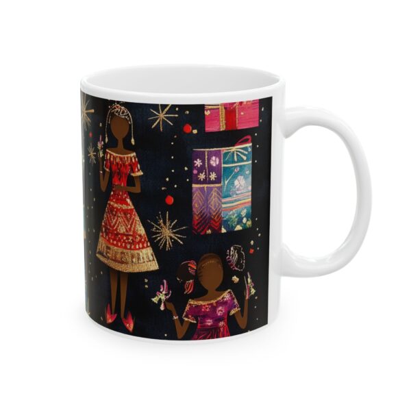 Ceramic Mug, (11oz, 15oz) African American Christmas Mug, Fun and Festive Gift Idea, African Women Design, For All Ages, Holiday, Coffee Mug - Image 4