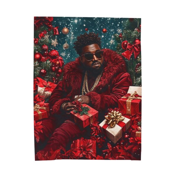 Kanye Christmas Velveteen Plush Blanket, African American Holiday Throw, Soft Cozy Xmas Decor, Soft Touch Gift, Original Design - Image 9