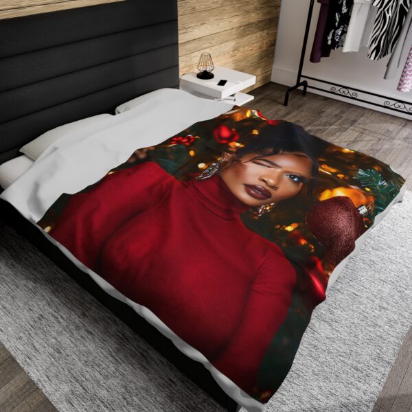 KeKe Palmer Christmas Velveteen Plush Blanket, African American Holiday Throw, Soft Cozy Xmas Decor, Soft Touch Gift, Original Design - Image 12