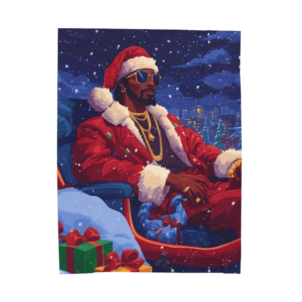 Snoop Dogg Christmas Velveteen Plush Blanket, African American Holiday Throw, Soft Cozy Xmas Decor, Soft Touch Gift, Original Design - Image 9