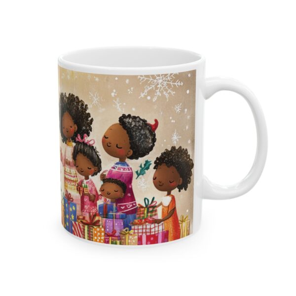 Ceramic Mug, (11oz, 15oz) African American Christmas Ceramic Mug, Fun and Festive, Gift Idea, Original Design, Fun for All Ages, Colorful - Image 4