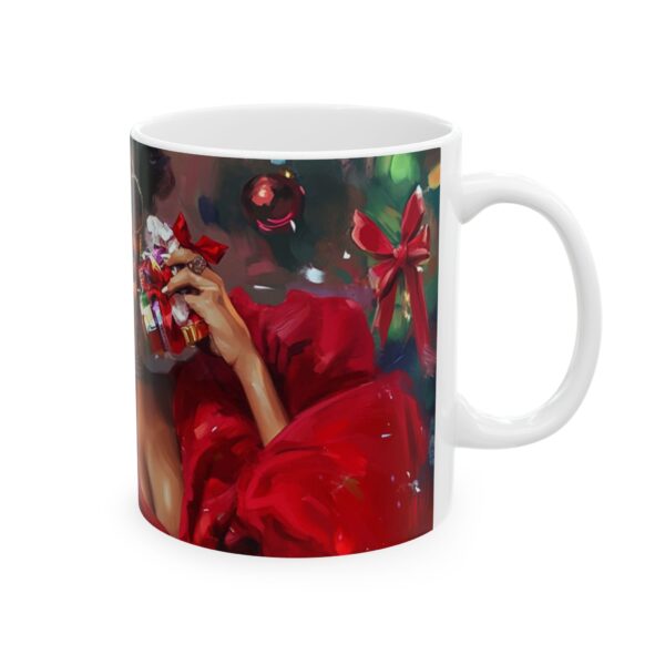 African American Christmas Ceramic Mug, (11oz, 15oz) Bold Design, Colorful and Festive, Santa Baby Design, Fun Gift Idea, Sexy Design - Image 4